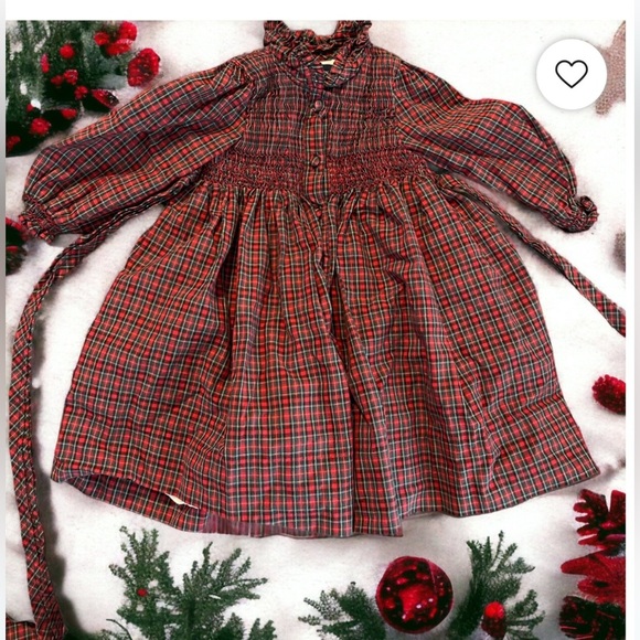 Ralph Lauren Red Plaid Holiday Christmas Dress Sz 24 months